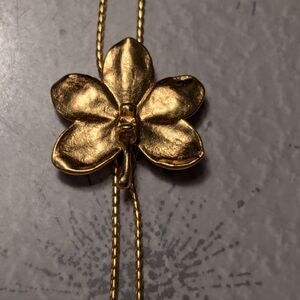 Vintage Orchid Bolo/Lariat Necklace
